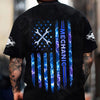 Joycorners American Flag Mechanic Shirt, Blue Lightning & Tools Graphic, Perfect Patriotic Gift Shirt for Auto Repair Workers & Garage Fans PT2609