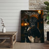 Joycorner Betled Galloway Smoking Cow Flipping Finger Attitude Wall Art Custom Name Rustic Canvas
