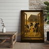 Joycorners Holstein Cows Through Wooden Window Rustic Barn Country Wrapped Canvas Wall Art