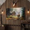 Joycorner Rustic Cabin Woodland Buck Autumn Landscape Canvas
