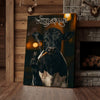 Joycorner Betled Galloway Smoking Cow Flipping Finger Attitude Wall Art Custom Name Rustic Canvas