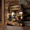 Joycorner Black Angus Cow Trio Western Saloon Beer Cheers Rustic Bar Sign Customized Farm Name Canvas