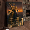 Joycorner Titanic Deer Couple Romantic Ship Sunset Canvas