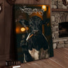Joycorner Betled Galloway Smoking Cow Flipping Finger Attitude Wall Art Custom Name Rustic Canvas