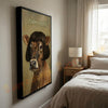 Joycorners Whimsical Jersey Farm Cow Portrait Personalized Name Canvas