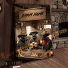 Joycorner Black Angus Cow Trio Western Saloon Beer Cheers Rustic Bar Sign Customized Farm Name Canvas