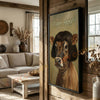 Joycorners Whimsical Jersey Farm Cow Portrait Personalized Name Canvas