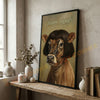 Joycorners Whimsical Jersey Farm Cow Portrait Personalized Name Canvas