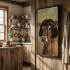 Joycorners Whimsical Jersey Farm Cow Portrait Personalized Name Canvas