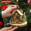 Joycorners Personalized Acrylic Mallard Duck Family Christmas Ornament – Rustic Holiday Cabin Decor for Nature & Wildlife Lovers MT0110
