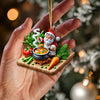 Joycorners Custom Name Chef Santa Ornament, Christmas Gift for Cooking Lover5 2D Flat LM2111