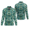 Joycorners Green Camo Performance Fishing Shirts, SPF Shirt For Men, Hooded Fishing Shirt, Fishing Shirts For Men