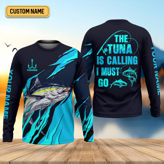 Joycorners The Tuna Is Calling I Must Go Tuna Fishing SPF Shirt For Men, Fishing Gifts For Men, Fishing Shirts For Men
