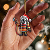 Joycorners Custom Name Fire Fighter Ornament, Fire Fighter Christmas Gift 2D Flat LM2111