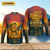 Joycorners Bass Fishing And Beer That's Why I'm Here SPF Shirt For Men, Fishing Gifts For Men, Custom Fishing Shirts