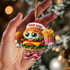 Joycorners Custom Name Fast Food Ornament, Fast Food Christmas Gift 2D Flat LM2111