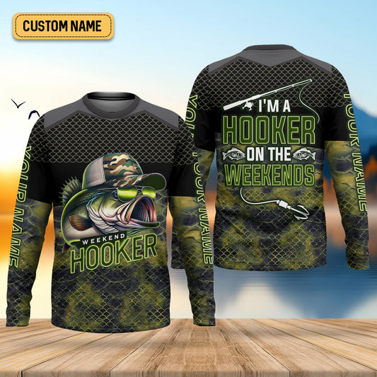 Joycorners Weekend Hooker Camouflage Fishing Shirts, Fishing UPF Shirts, Men's Fishing Shirts Long Sleeve