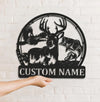 Maxcorners Personalized Deer, Fish & Duck Hunting Metal Sign WITH LED/WITHOUT LED, Rustic Wildlife Wall Decor for Cabin, Lodge, or Mancave MT0110