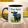Joycorners Black Angus Personalized Name Two Tone Mug
