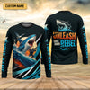 Joycorners Shark Fishing SPF Shirts, Unleash Your Inner Rebel Performance Fishing Shirts, Fishing Shirts For Men