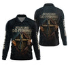 Joycorners Jesus Said Go Fishing SPF Long Sleeve Shirts, Jesus Fishing Shirt, Fishing Shirts For Men, Fisherman Gift