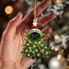Joycorners Custom Name Cat Christmas Tree Ornament, Cat Christmas Gift 2D Flat LM2111
