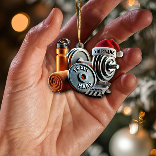 Joycorners Custom Name Gym Ornament, Gymnastics Christmas Gift 2D Flat LM2211