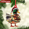 Joycorners Personalized Duck Acrylic Christmas Ornament – Funny Custom Hunting Tree Decoration For Hunters MT1111