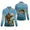 Joycorners Catchin' Bass With The Big Guy, Fishing Shirts, SPF Long Sleeve Shirts, Fishing Shirts For Men