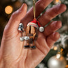 Joycorners Custom Name Santa Coffee Ornament, Home Decor Christmas Gift 2D Flat LM2211