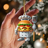 Joycorners Custom Name Chef Santa Ornament, Christmas Gift for Cooking Lover78 2D Flat LM2111