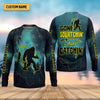 Joycorners Gone Squatchin And Catching Night Forest Performance Fishing Shirts, SPF Shirt For Men, Gift For Fisherman