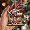 Joycorners Custom Name Barber Shop Ornament, Barber Shop Christmas Decoration 2D Flat LM2111
