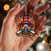 Joycorners Custom Name Fire Fighter Ornament, Fire Fighter Christmas Gifts 2D Flat LM2211
