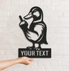 Maxcorners Personalized Funny Duck Metal Sign WITH LED/WITHOUT LED – Humorous Hunting Lodge Wall Decor, Gift for Hunters MT0110
