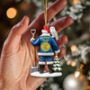 Joycorners Custom Name FFA Ornament, Santa Farmer Christmas Ornament50 2D Flat LM2111