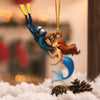Joycorners Diving Couple Home Decor, Christmas Ornament, Personalized Ornament 2D Flat LM2111