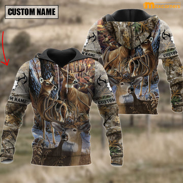 Joycorners Custom Name Hunting Deer Autunm Style Shirt 3D All Over Printed Clothes