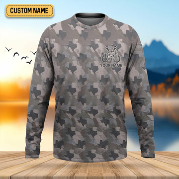 Joycorners Texas Camo Fishing UPF Shirts, Performance Fishing Shirts, Fishing Gifts For Men, Men's Fishing Shirt