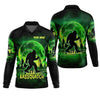 Joycorners Bassquatch Green Neon Bigfoot Fishing Shirt, SPF Shirt For Men, Gift For Fisherman, Bass Fishing