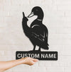 Maxcorners Personalized Funny Duck Metal Sign WITH LED/WITHOUT LED, Unique Hunting Cabin Wall Decor, Waterfowl Lover Gift MT0110