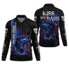 Joycorners Kiss My Bass Patriotic Fishing Shirt, SPF Shirt, Funny Fishing Shirt, Fishing Shirts For Men, Bass Fishing