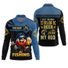 Joycorners I Just Wanna Drink Beer And Jerk My Rod SPF Shirts, Fishing Shirts For Men, Funny Fisherman Gift