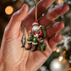 Joycorners Custom Name Fishing Santa Ornament, Christmas Fishing Gift 2D Flat LM2211