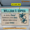Joycorners Personalized Turtle Doormat, A Little Sand Between Your Toes Gift For Turtle Lovers, New Home Gift, Housewarming Gift, Turtle Decor LM0210