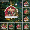 Joycorners Cattle Lovers Christmas Gift Red Barn Custom Shape Acrylic Ornament 2025 (14 Breed Options)
