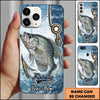 Joycorners Fishing Phone Case Hook Line Ocean Bubble Design Personalized Name Phone Case (8 Fish Species)