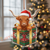 Joycorners Christmas Gifts Cow Ornament, Acrylic Ornament (10 Breed Options)