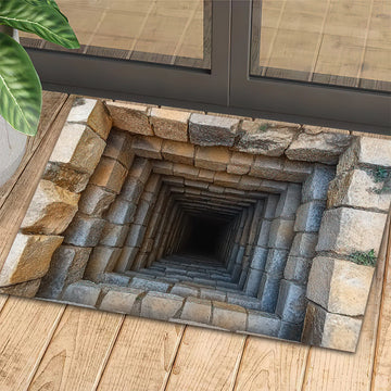 Joycorners Funny Scare Doormat, Optical Illusion Abyss, Doormat For Home Decor Housewarming Gift, Welcome Mat Gift LM0210