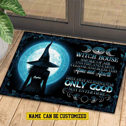 Joycorners Funny Personalized Halloween Witch Doormat, Witch House Smoke Of Air, Doormat For Home Decor Housewarming Gift, Welcome Mat Gift For Witch Lovers LM0210